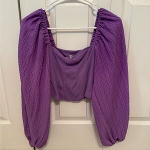 Urban Outfitters Long Sleeve Top in Purple